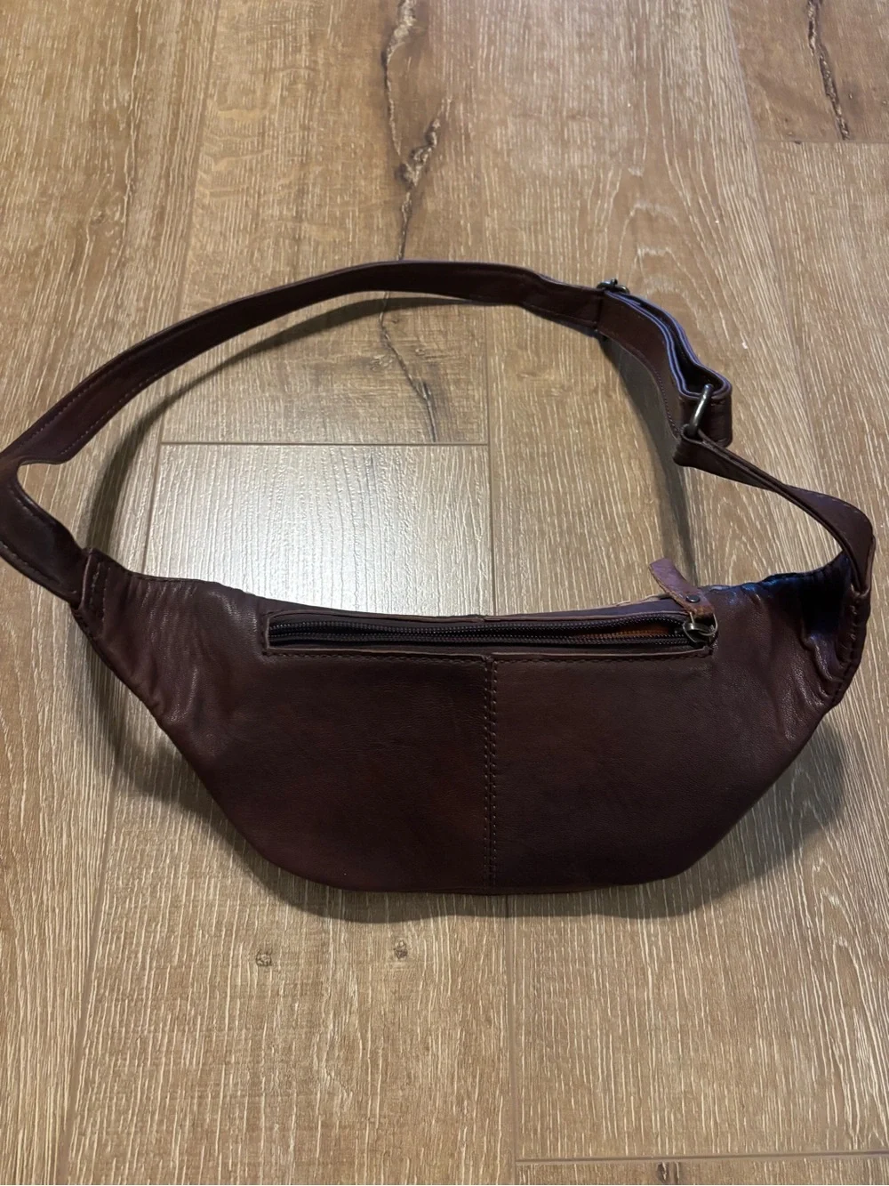 Genuine Leather and Woven Southwestern Crossbody Bag in Red, Cream & Brown